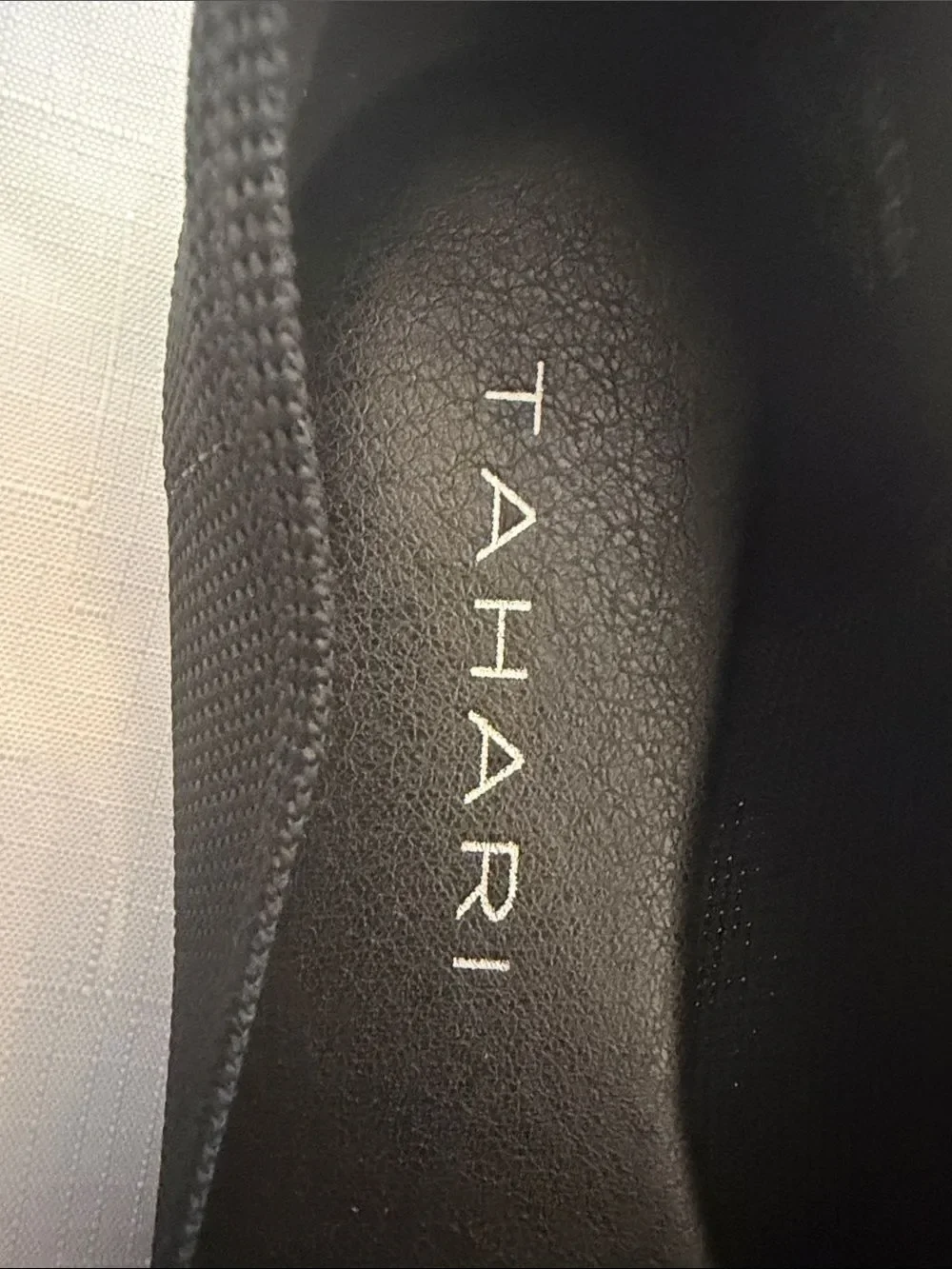Tahari Black Pointed Knot-Accent Flats